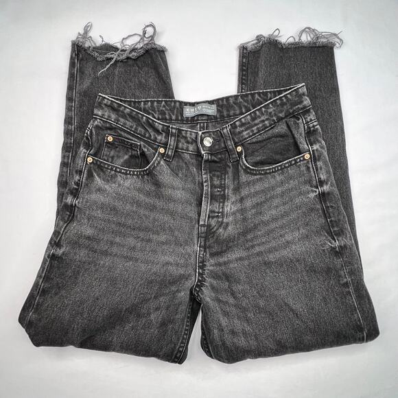 Primark Denim CO. Black Button Fly Jeans 4/6 - Picture 5 of 11